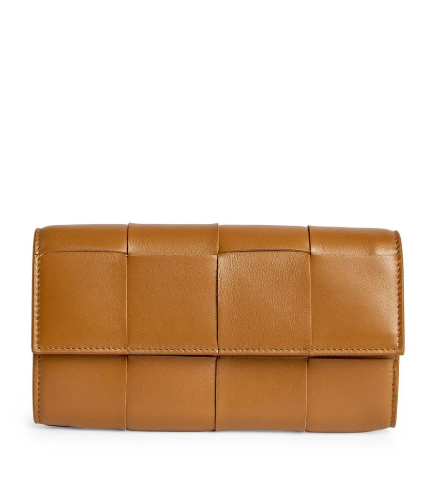商品Bottega Veneta|Leather Intreccio Flap Wallet,价格¥6902,第1张图片