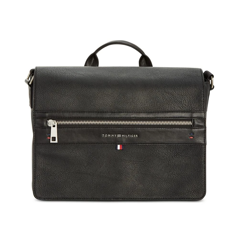 商品Tommy Hilfiger|Men's Pebble Faux-Leather Leo Messenger Bag,价格¥758,第1张图片