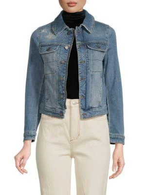 商品Zadig&Voltaire|Kioky Embellished Star Denim Jacket,价格¥1269,第1张图片