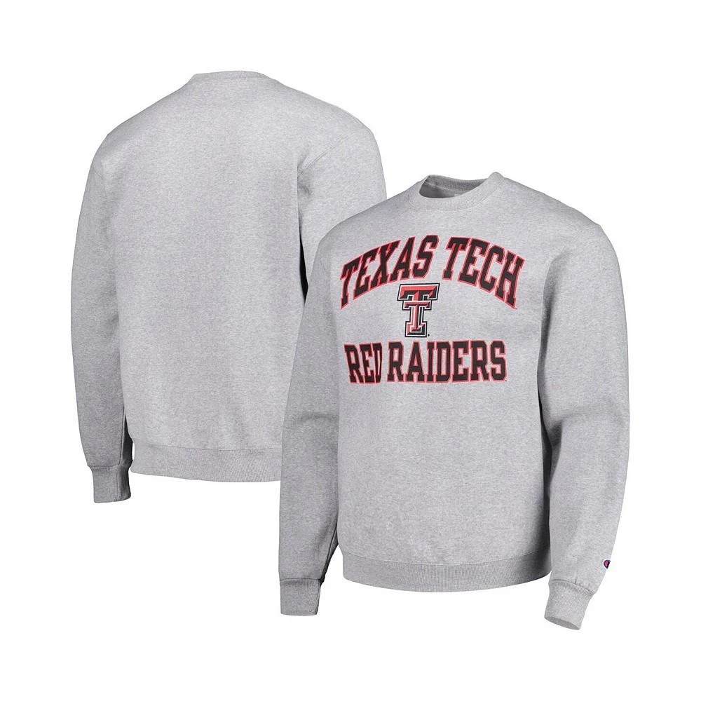 商品CHAMPION|Men's Heather Gray Texas Tech Red Raiders High Motor Pullover Sweatshirt,价格¥405,第1张图片