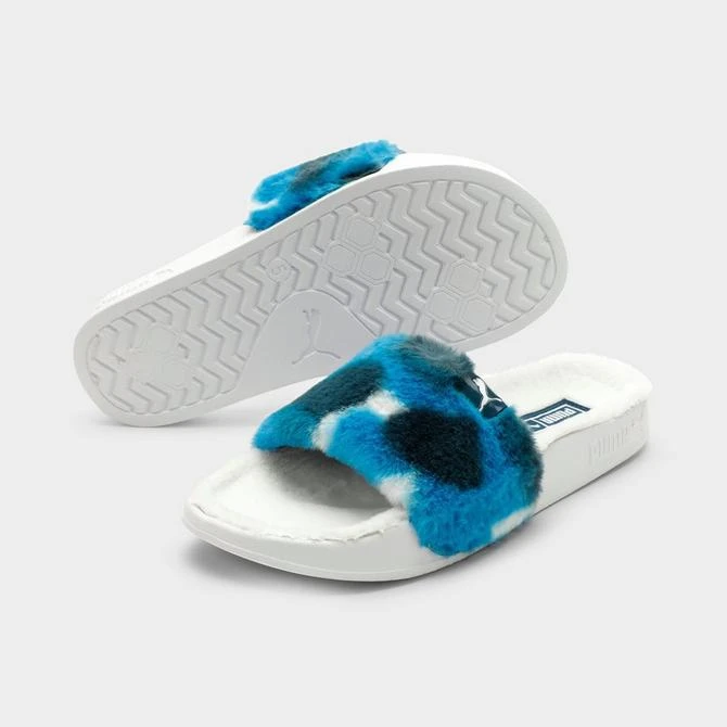 商品Puma|Women's Puma Leadcat 2.0 Fluff Tie Dye Slide Sandals,价格¥338,第2张图片详细描述