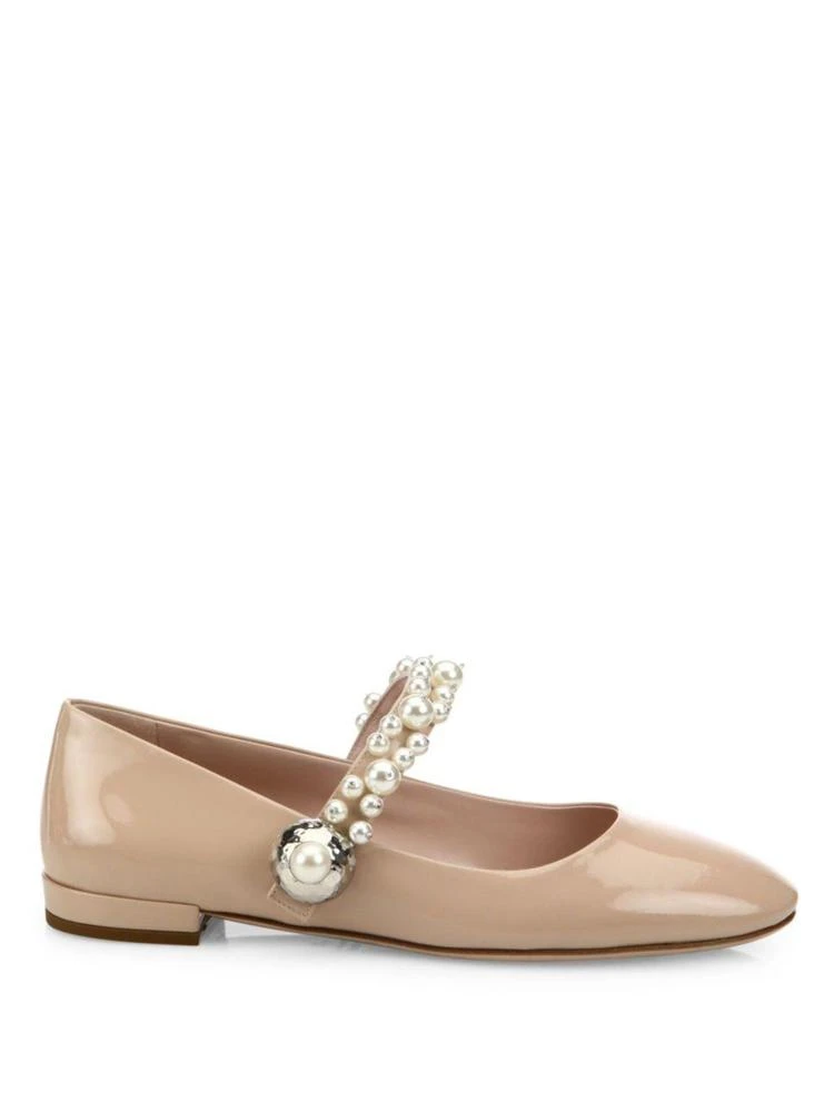 商品Miu Miu|Pearly Patent Leather Mary Jane Flats,价格¥2250,第5张图片详细描述