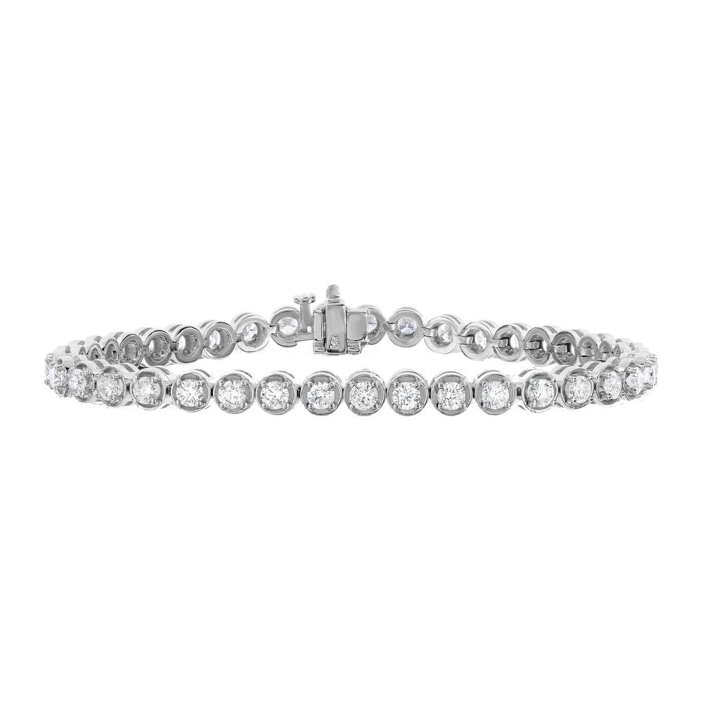 商品Vir Jewels|4 cttw VS2-SI1 IGI Certified Diamond Bracelet 14K White Gold Tennis Round 7 Inch,价格¥33272,第1张图片