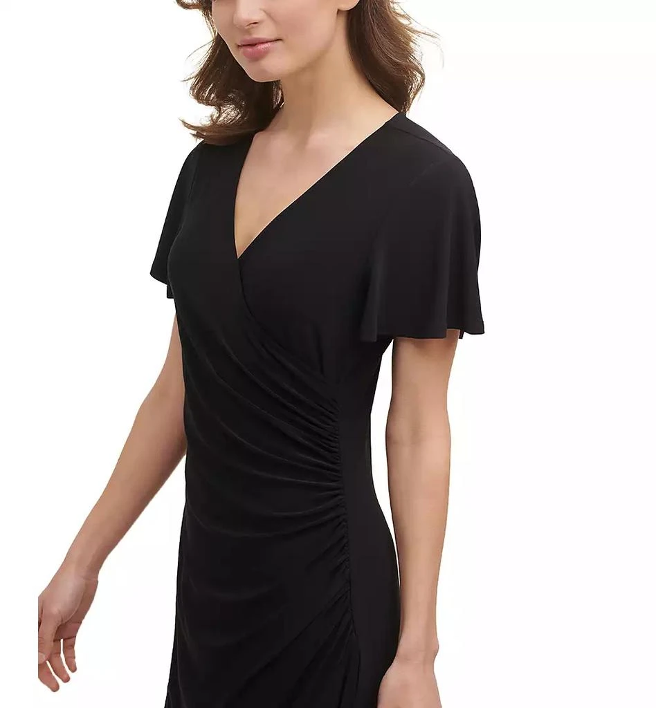 商品Kensie|Flutter-Sleeve Midi Dress,价格¥727,第4张图片详细描述