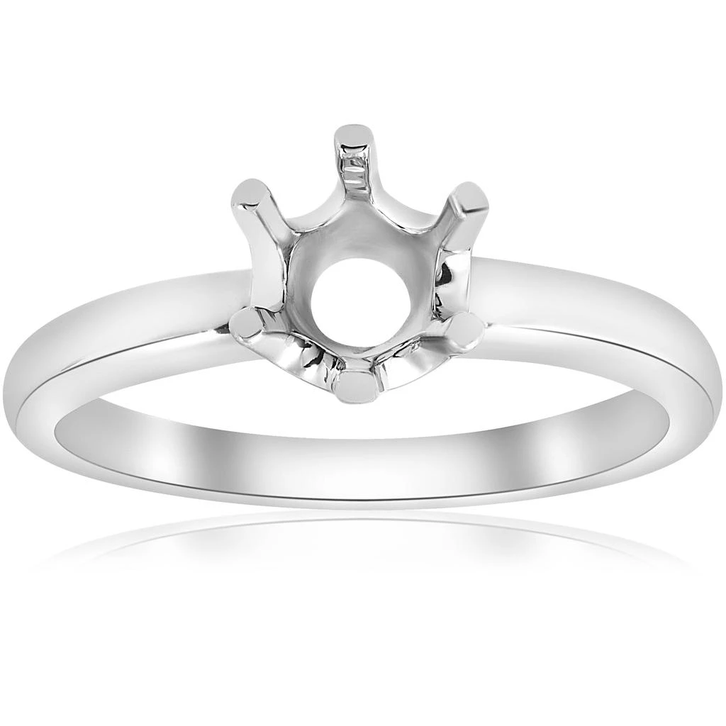 商品Pompeii3|Solitaire Solstice Style Engagement Ring Setting 14K White Gold,价格¥1823,第1张图片