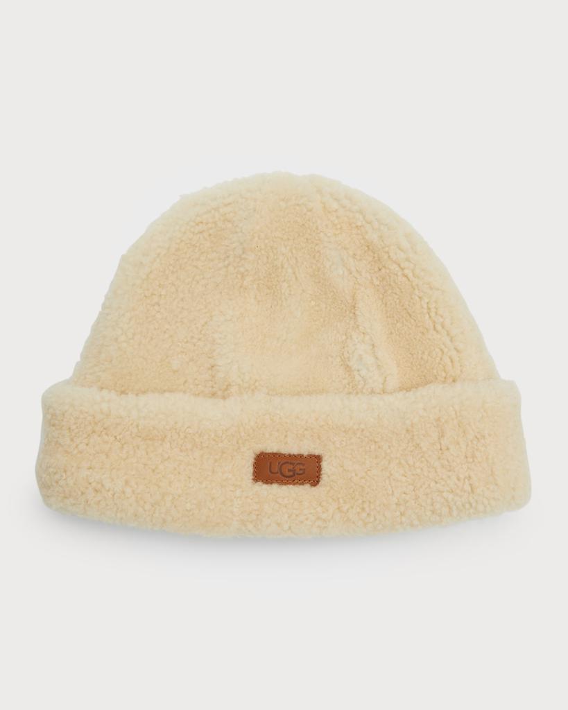 商品UGG|Curly Shearling Beanie w/ Logo,价格¥1064,第1张图片