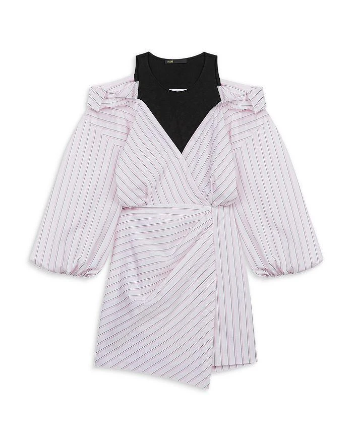 商品Maje|Layered Look Faux Wrap Dress,价格¥1099,第3张图片详细描述