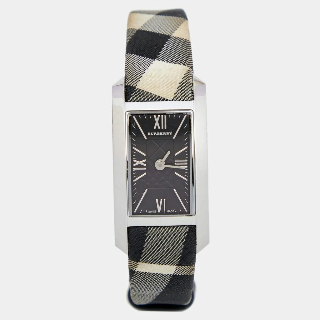 商品[二手商品] Burberry|Burberry Black Stainless Steel Canvas Heritage Nova Check BU1080 Women's Wristwatch 20 mm,价格¥991,第1张图片