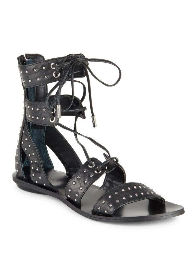 商品KENDALL & KYLIE|Fabia Studded Suede Lace-Up Sandals,价格¥253,第1张图片
