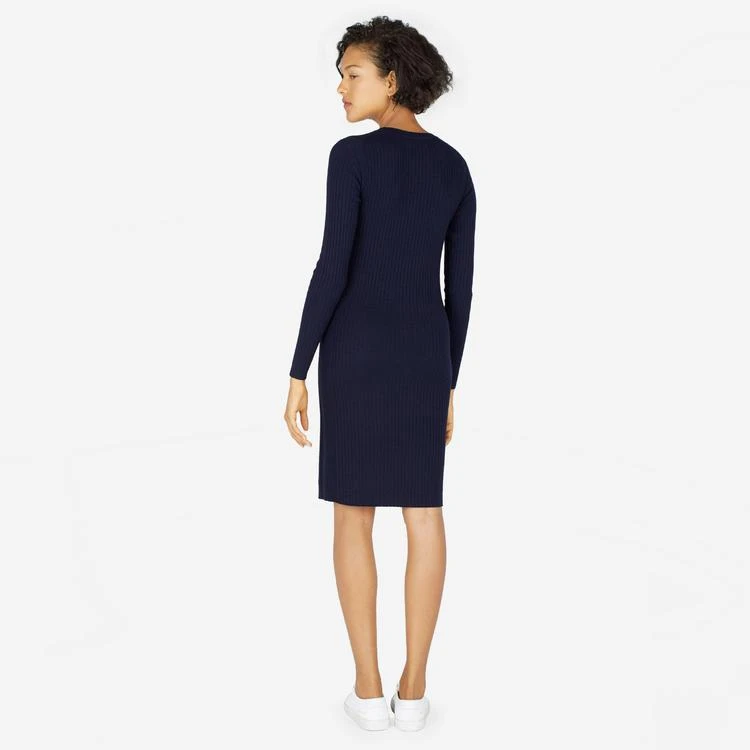 商品Everlane|The Luxe Wool Ribbed Long-Sleeve Dress,价格¥568,第3张图片详细描述