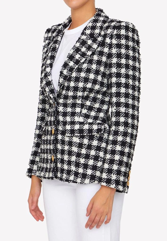 商品Alessandra Rich|Vichy Tweed Single-Breasted Peak-Lapeled Blazer in Wool Blend,价格¥10090,第2张图片详细描述