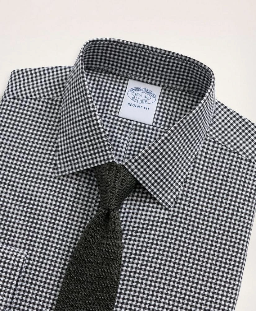 商品Brooks Brothers|Stretch Regent Regular-Fit Dress Shirt, Non-Iron Herringbone Gingham Ainsley Collar,价格¥471,第2张图片详细描述