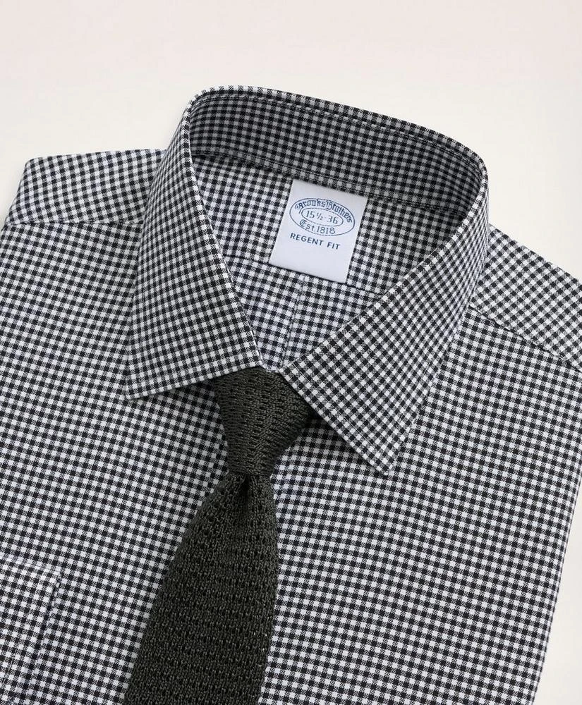 商品Brooks Brothers|Stretch Regent Regular-Fit Dress Shirt, Non-Iron Herringbone Gingham Ainsley Collar,价格¥496,第2张图片详细描述