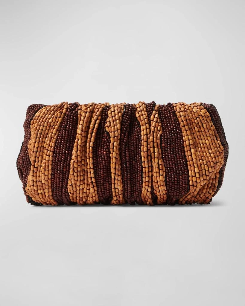 商品Staud|Bean Wood Beaded Clutch Bag,价格¥1128,第1张图片