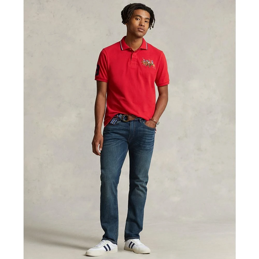 商品Ralph Lauren|Men's Custom Slim Fit Triple-Pony Polo Shirt,价格¥380,第4张图片详细描述