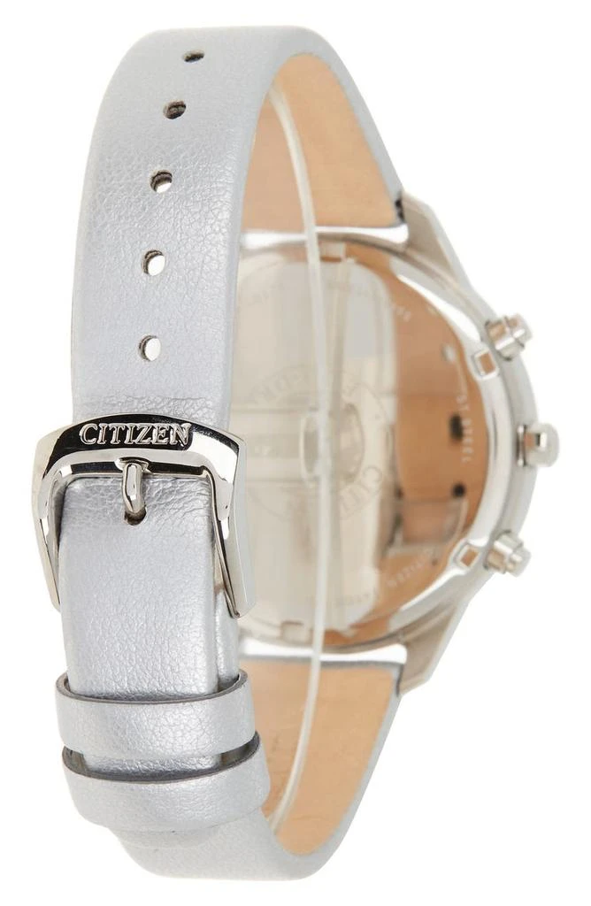 商品Citizen|女士珍珠贝母银色皮革手表39毫米,价格¥1125,第2张图片详细描述