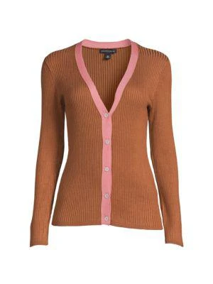 商品Saks Fifth Avenue|V-Neck Ribbed Cardigan,价格¥192,第3张图片详细描述