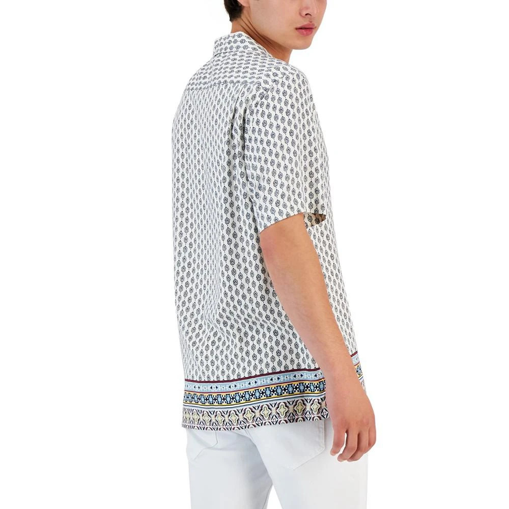 商品Club Room|Men's Carlo Geometric-Print Shirt, Created for Macy's,价格¥187,第2张图片详细描述