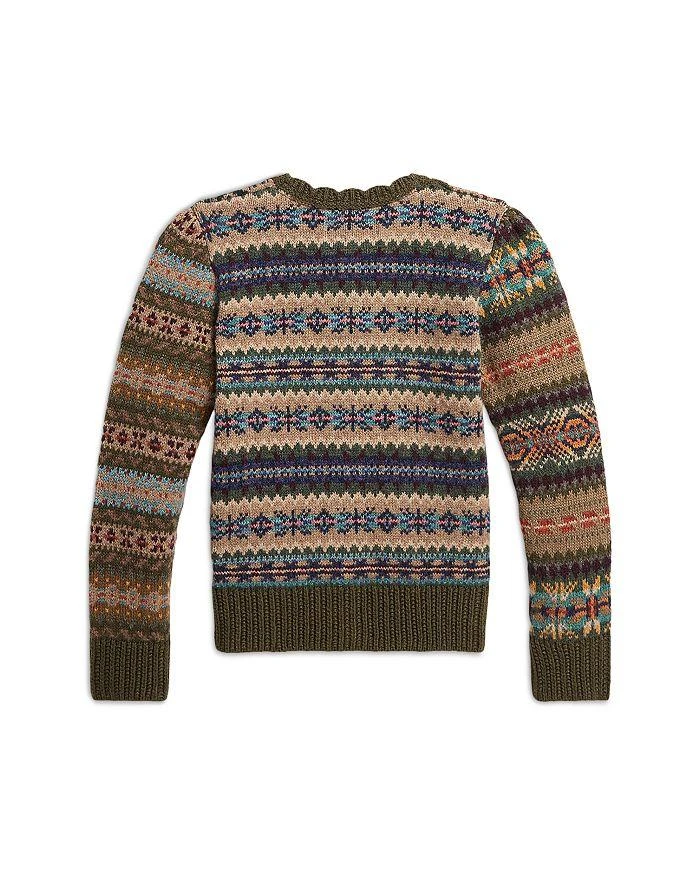 商品Ralph Lauren|Girls' Fair Isle Wool-Blend Cardigan - Little Kid, Big Kid,价格¥748,第5张图片详细描述