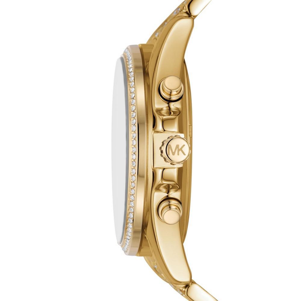 商品Michael Kors|Women's Whitney Chronograph Gold-Tone Stainless Steel Bracelet Watch 44mm,价格¥2935,第4张图片详细描述