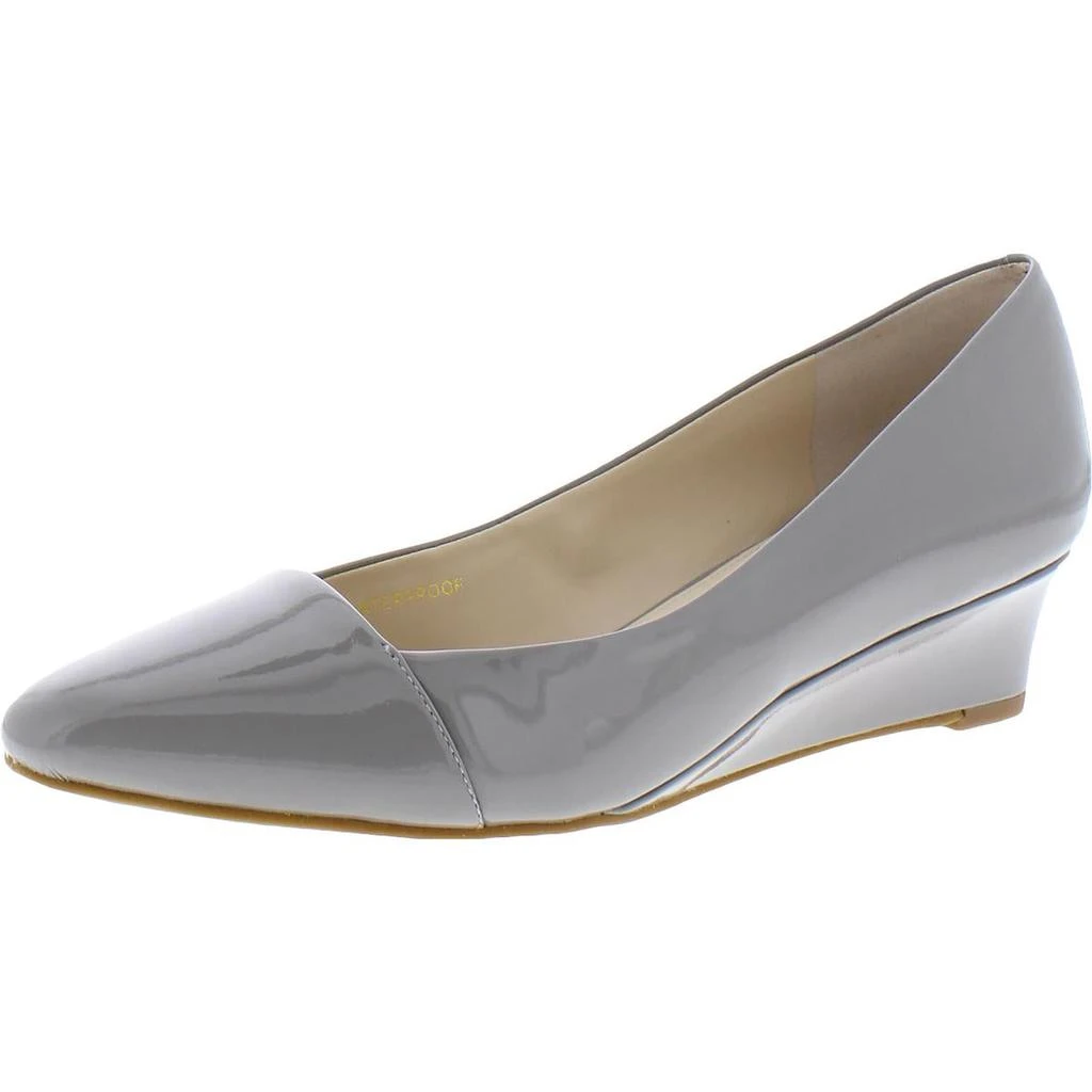 商品Cole Haan|Cole Haan Kinslee Patent Leather Waterproof Pointed Toe Wedge Pumps,价格¥232,第1张图片