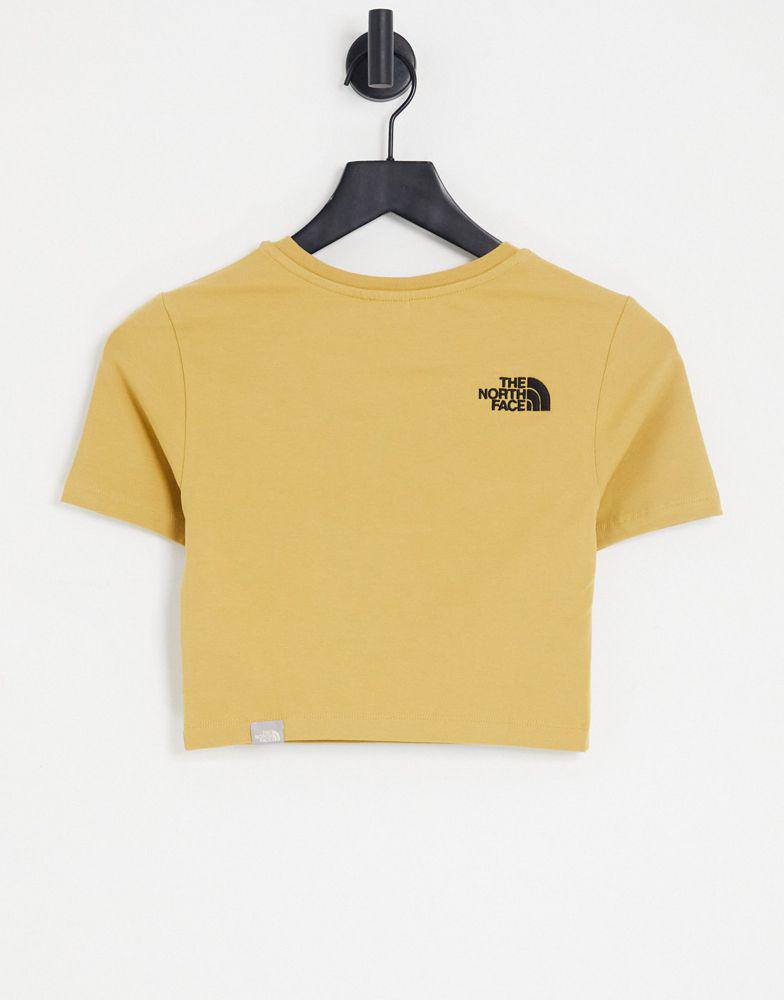 The North Face cropped t-shirt in tan Exclusive at ASOS商品第2张图片规格展示