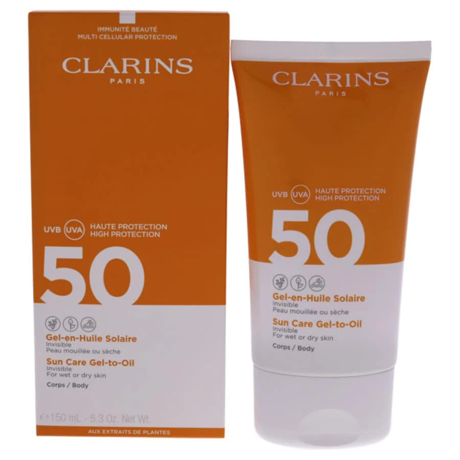 商品Clarins|Sun Care Gel-to-Oil SPF 50 by Clarins for Unisex - 5.3 oz Sunscreen,价格¥269,第1张图片