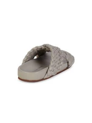 商品Charles David|Defend Woven Leather Platform Slides,价格¥513,第3张图片详细描述