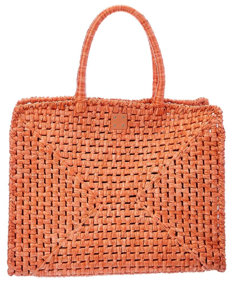 商品Salvatore Ferragamo|Salvatore Ferragamo Studio Box Handcrafted Raffia Satchel,价格¥14897,第2张图片详细描述