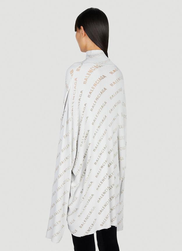 商品Balenciaga|All Over Logo High Neck Sweater in Grey,价格¥14948,第6张图片详细描述