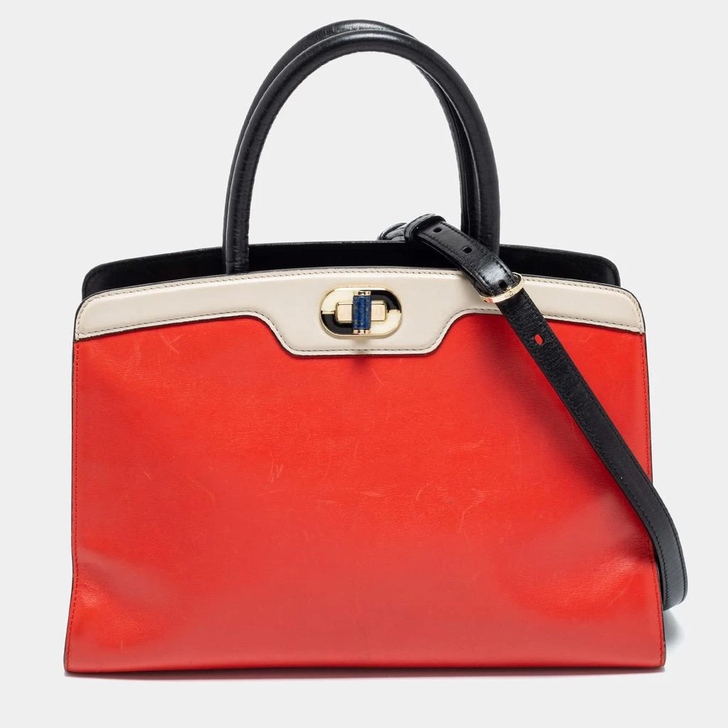 商品[二手商品] BVLGARI|Bvlgari Multicolor Leather Isabella Rossellini Tote,价格¥8918,第1张图片