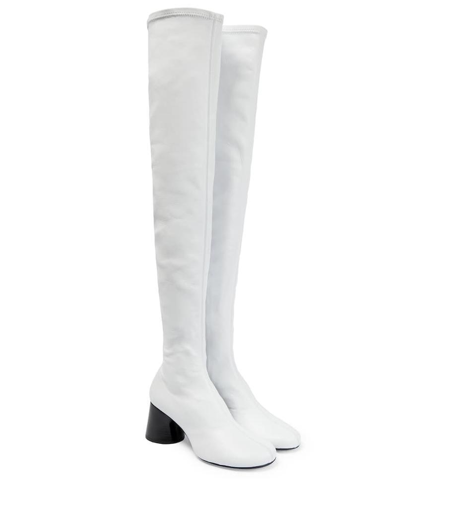 商品Khaite|Admiral leather over-the-knee boots,价格¥12061,第1张图片