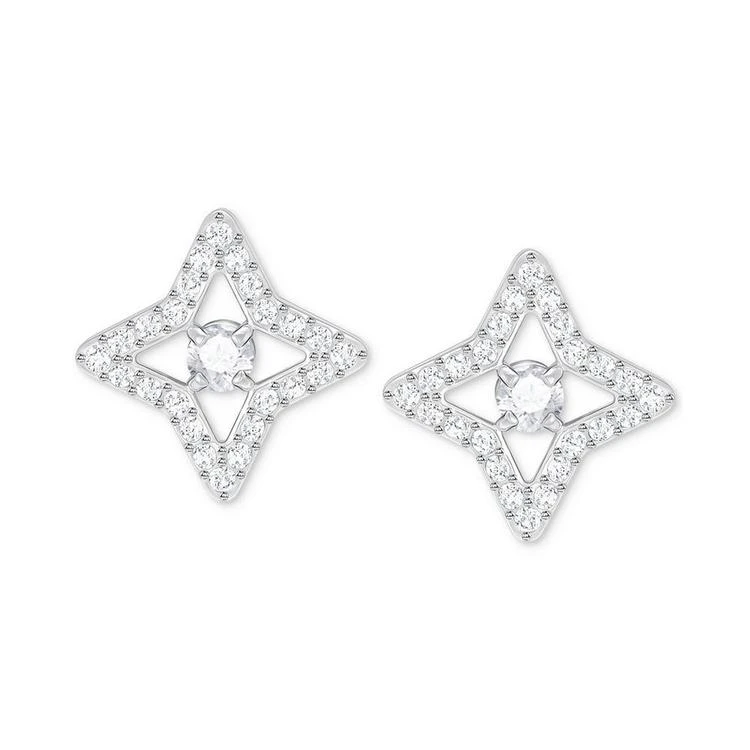 商品Swarovski|Silver-Tone Crystal Star Stud Earrings,价格¥591,第1张图片