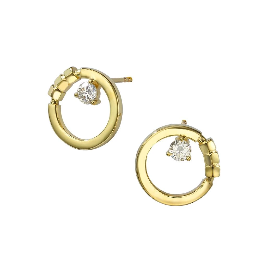 商品AME|Âme Totem 18K Yellow Gold, Lab-Grown Diamond 0.50ct. tw. Circle Stud Earrings,价格¥11065,第3张图片详细描述