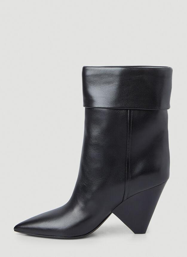 商品Yves Saint Laurent|Niki Monogram Boots in Black,价格¥8414,第5张图片详细描述