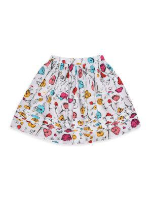 Little Girl's & Girl's Floral Skirt商品第2张图片规格展示