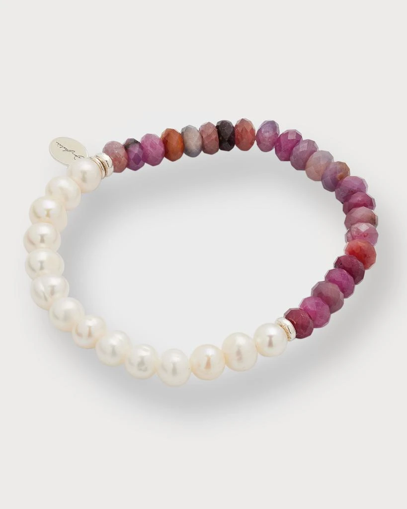 商品Jan Leslie|Men's Freshwater Pearl and Gemstone Split Beaded Bracelet,价格¥5408,第3张图片详细描述
