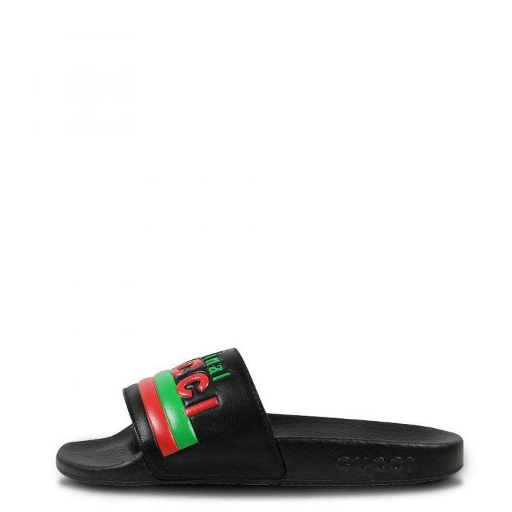 商品Gucci|Original Logo Sliders Black,价格¥896,第1张图片