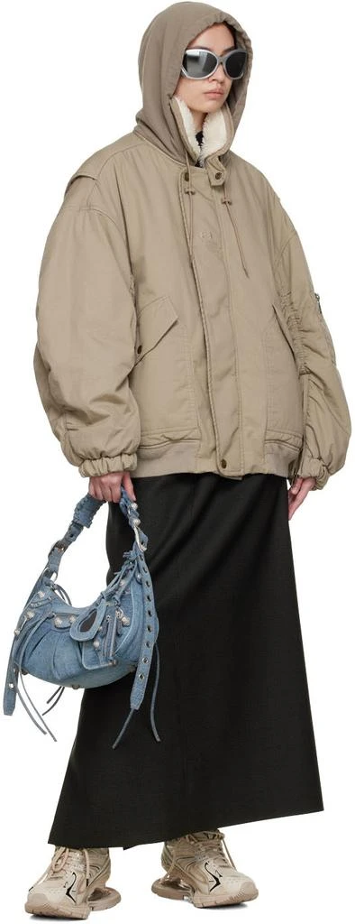 商品Balenciaga|Beige Cotton Bomber Jacket,价格¥21186,第4张图片详细描述