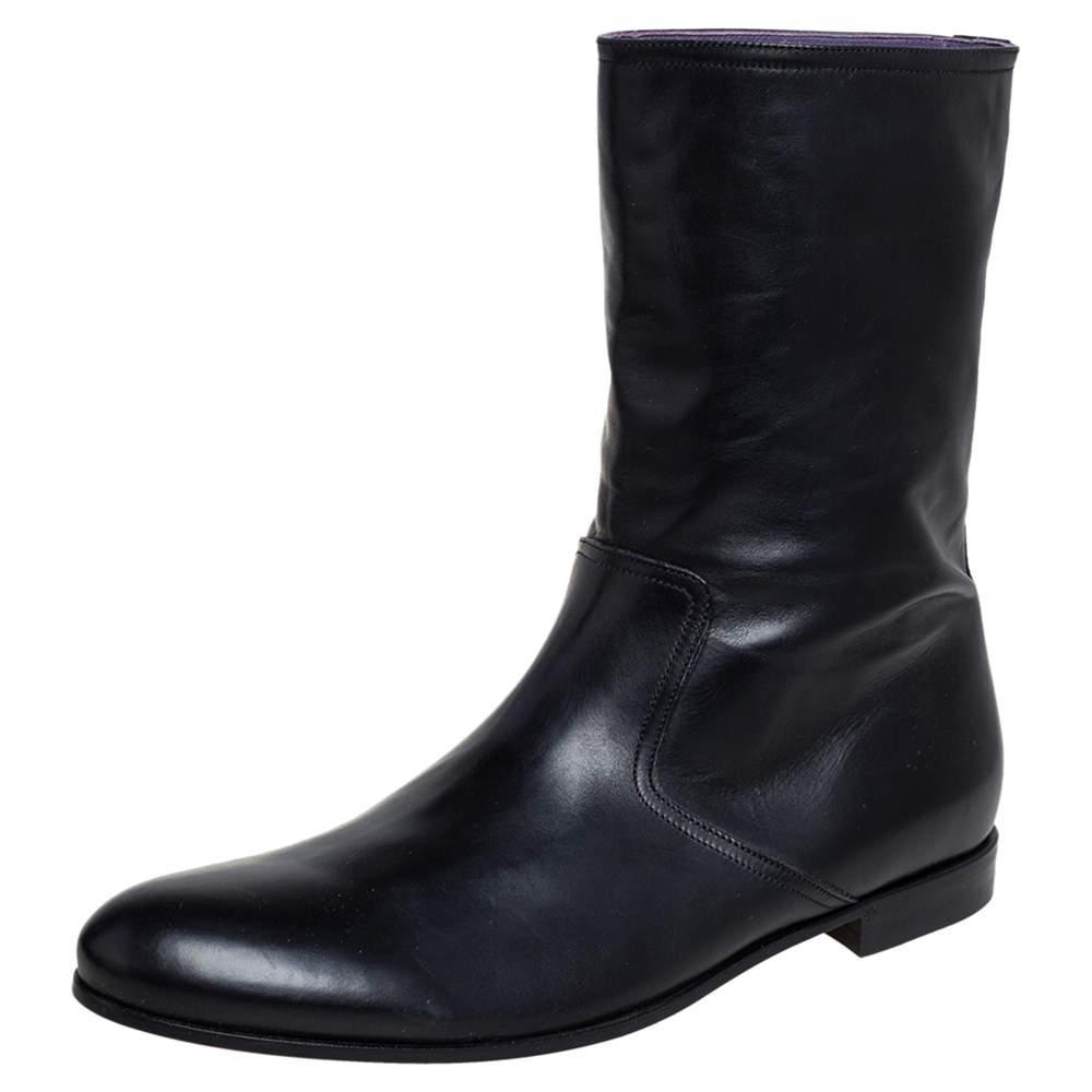 商品[二手商品] Gucci|Gucci Black Leather Chelsea Ankle Boots Size 41.5,价格¥3156,第1张图片
