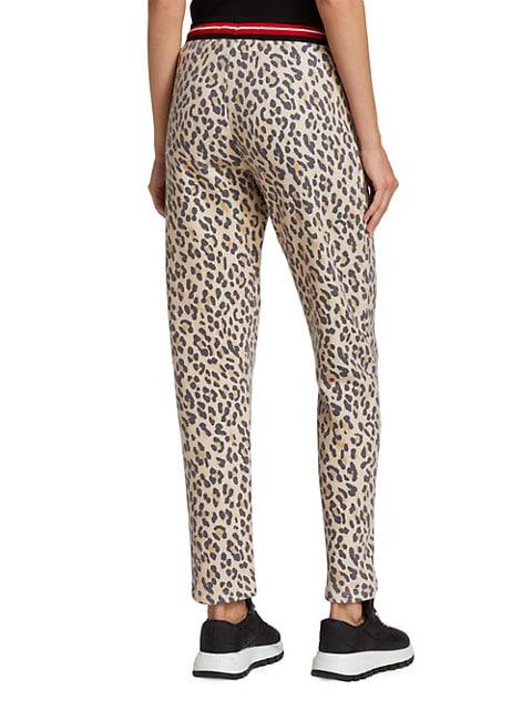 Cheetah Cropped Straight-Leg Jogger Pants商品第5张图片规格展示
