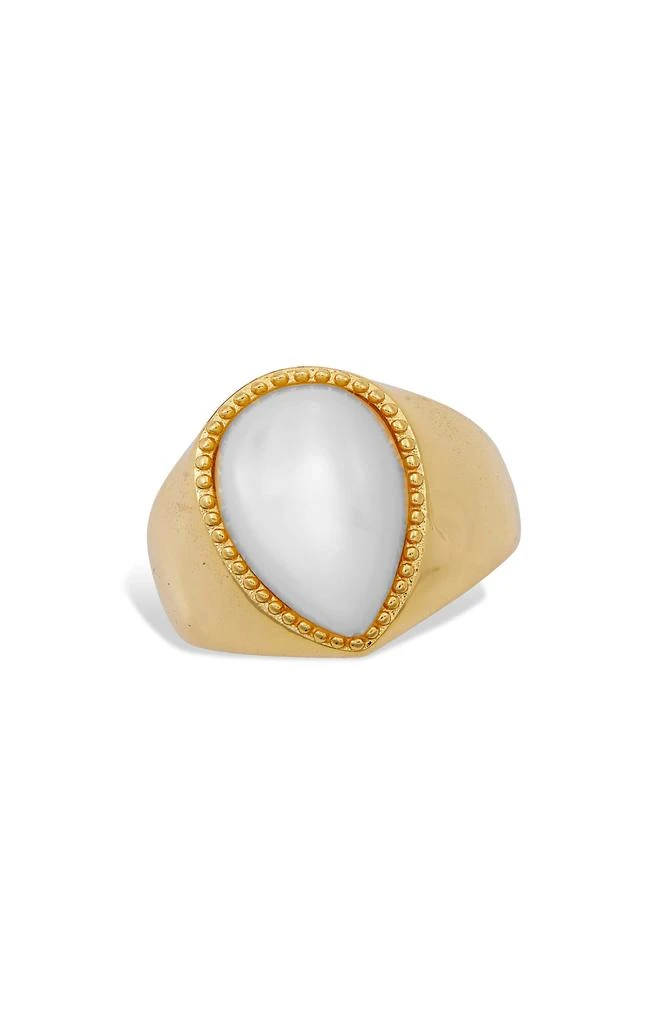 商品Savvy Cie Jewels|Mother of Pearl Signet Ring,价格¥225,第1张图片