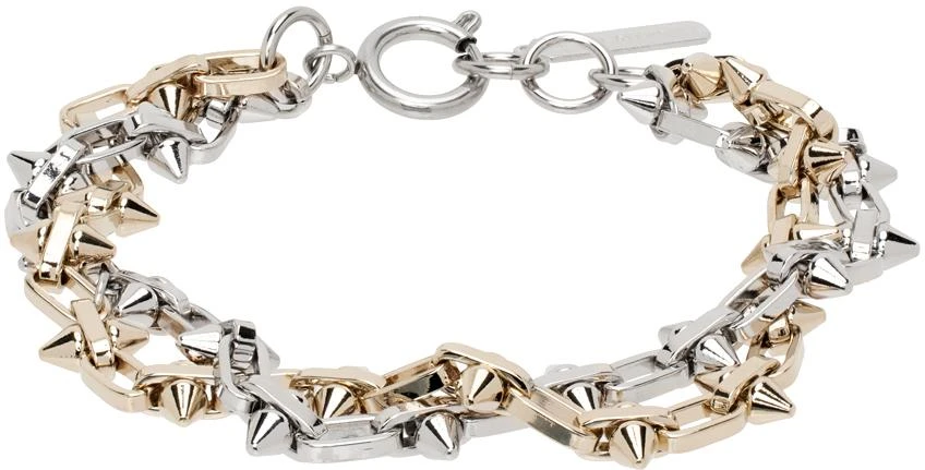 商品Justine Clenquet|Silver & Gold Nomi Bracelet,价格¥653,第1张图片