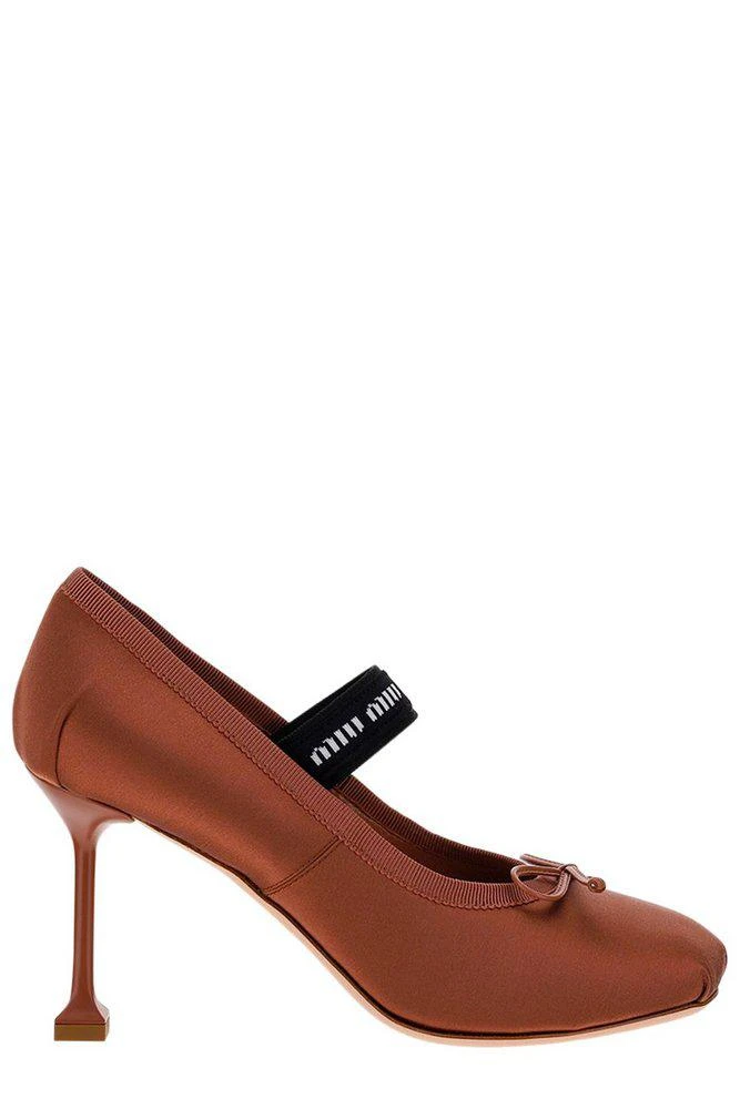 商品Miu Miu|Miu Miu Logo Patch Ballet Pumps,价格¥3436,第1张图片