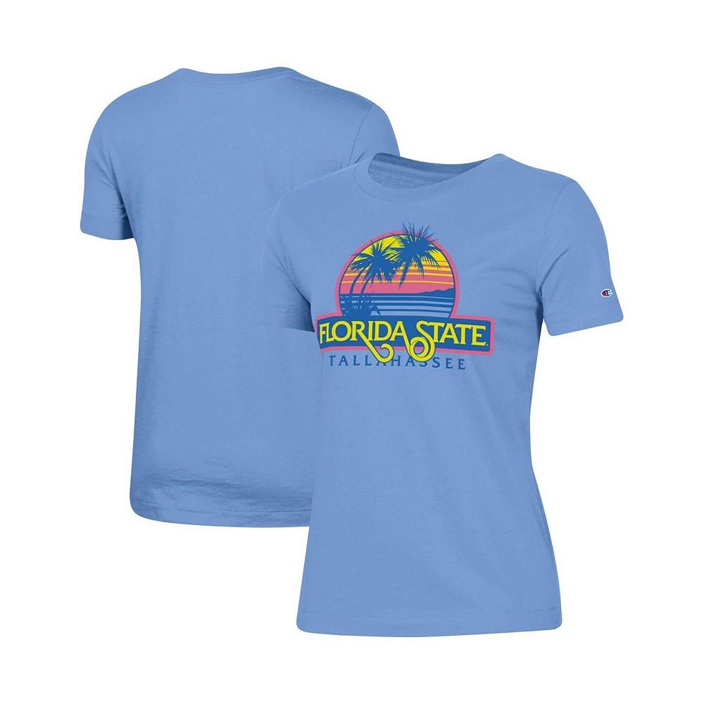 Women's Light Blue Florida State Seminoles Beach Club University T-shirt商品第1张图片规格展示