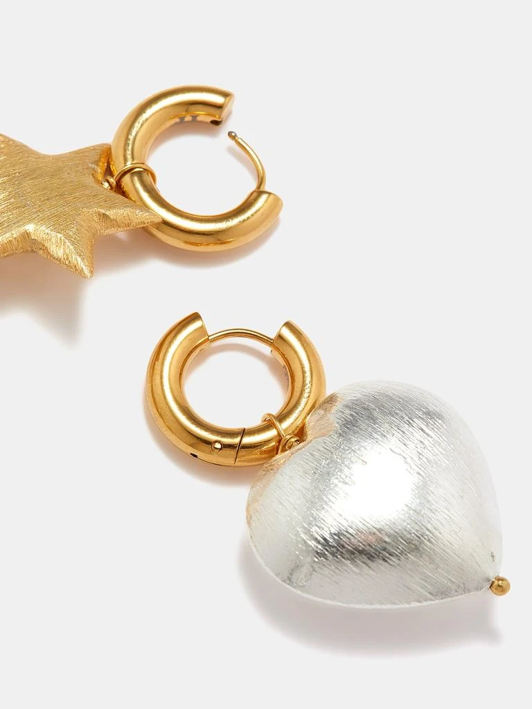 商品Timeless Pearly|Mismatched gold and silver-plated hoop earrings,价格¥1887,第4张图片详细描述