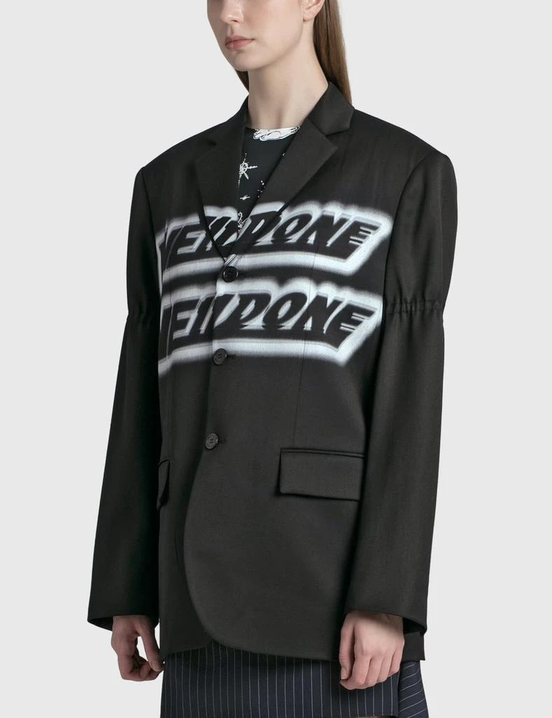 商品[二手商品] We11done|Black Standard Jacket with Logo Print,价格¥4142,第2张图片详细描述