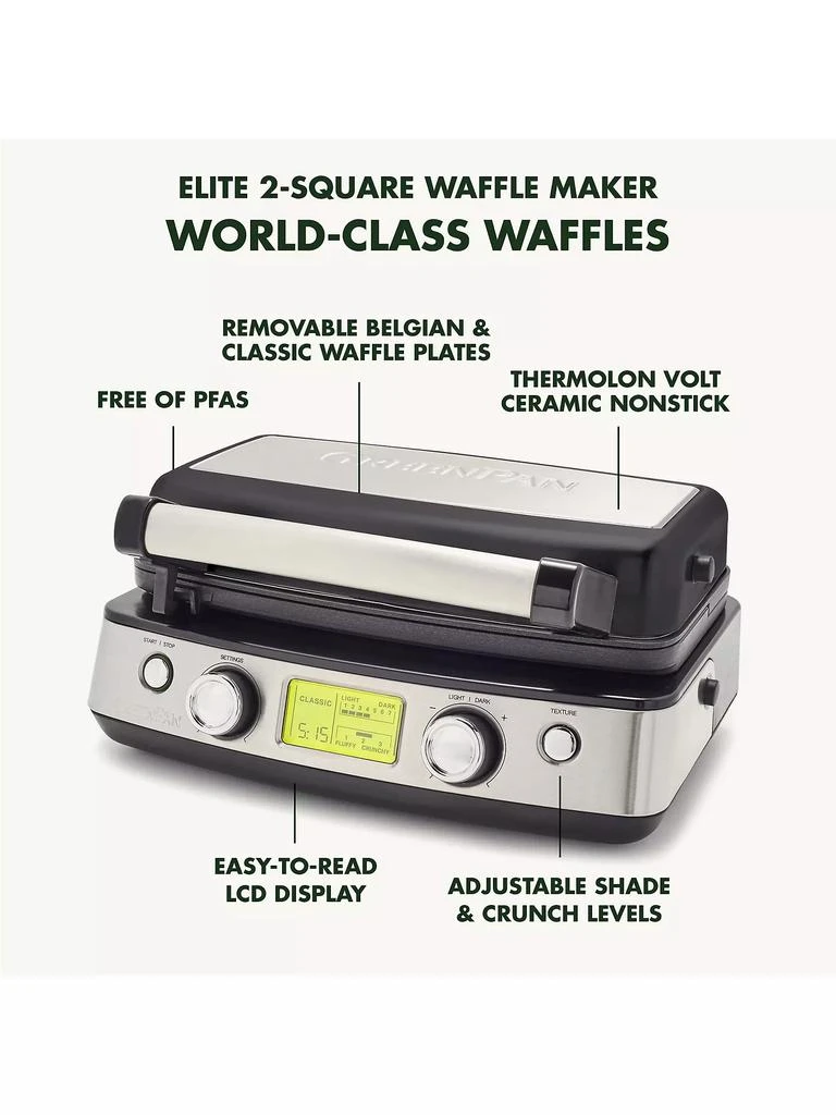 商品Greenpan|Bistro Electrics Elite Multi Grill, Griddle, & Waffle Maker,价格¥1509,第4张图片详细描述