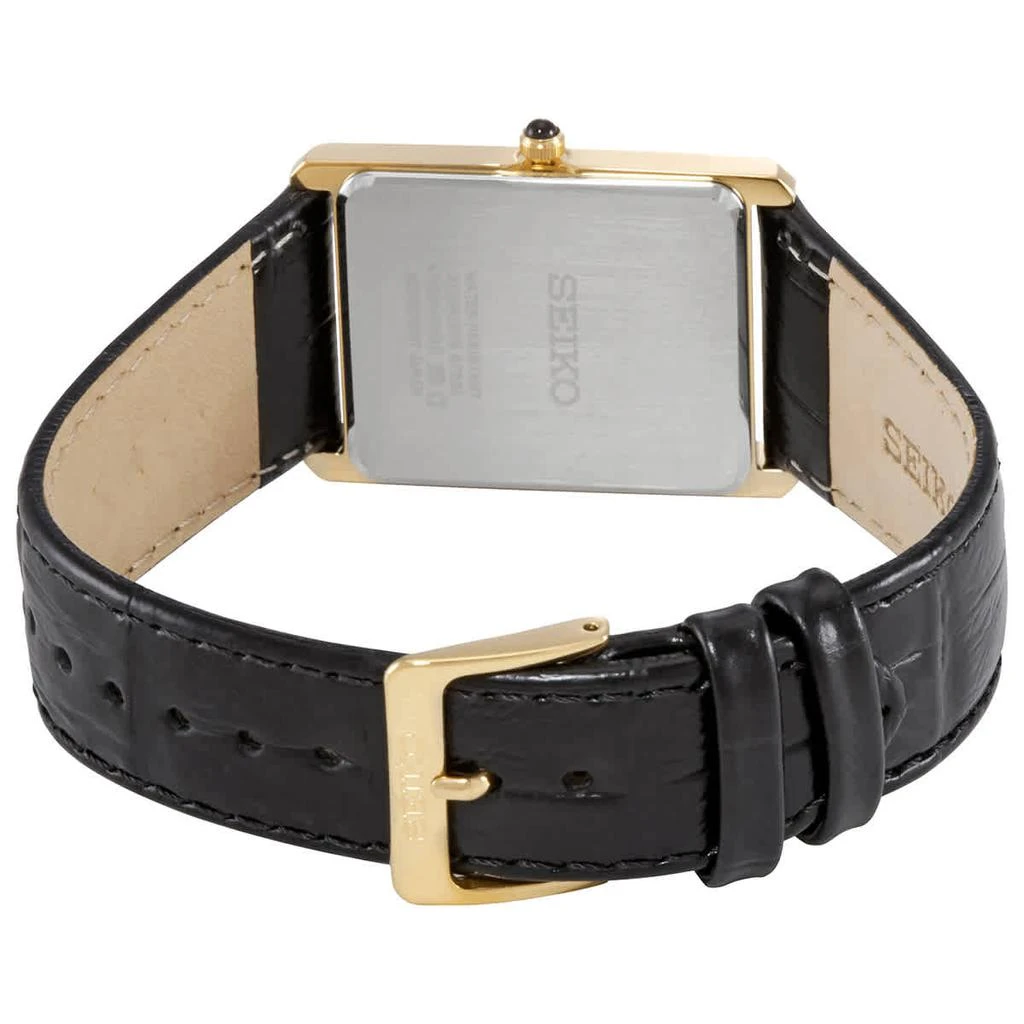 商品Seiko|Quartz White Dial Black Leather Unisex Watch SWR052,价格¥950,第3张图片详细描述