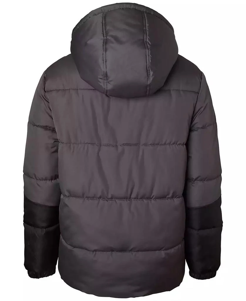 商品Ixtreme|Big Boys Colorblocked Full-Zip Hooded Puffer Jacket with Ribbed-Knit Beanie,价格¥159,第4张图片详细描述